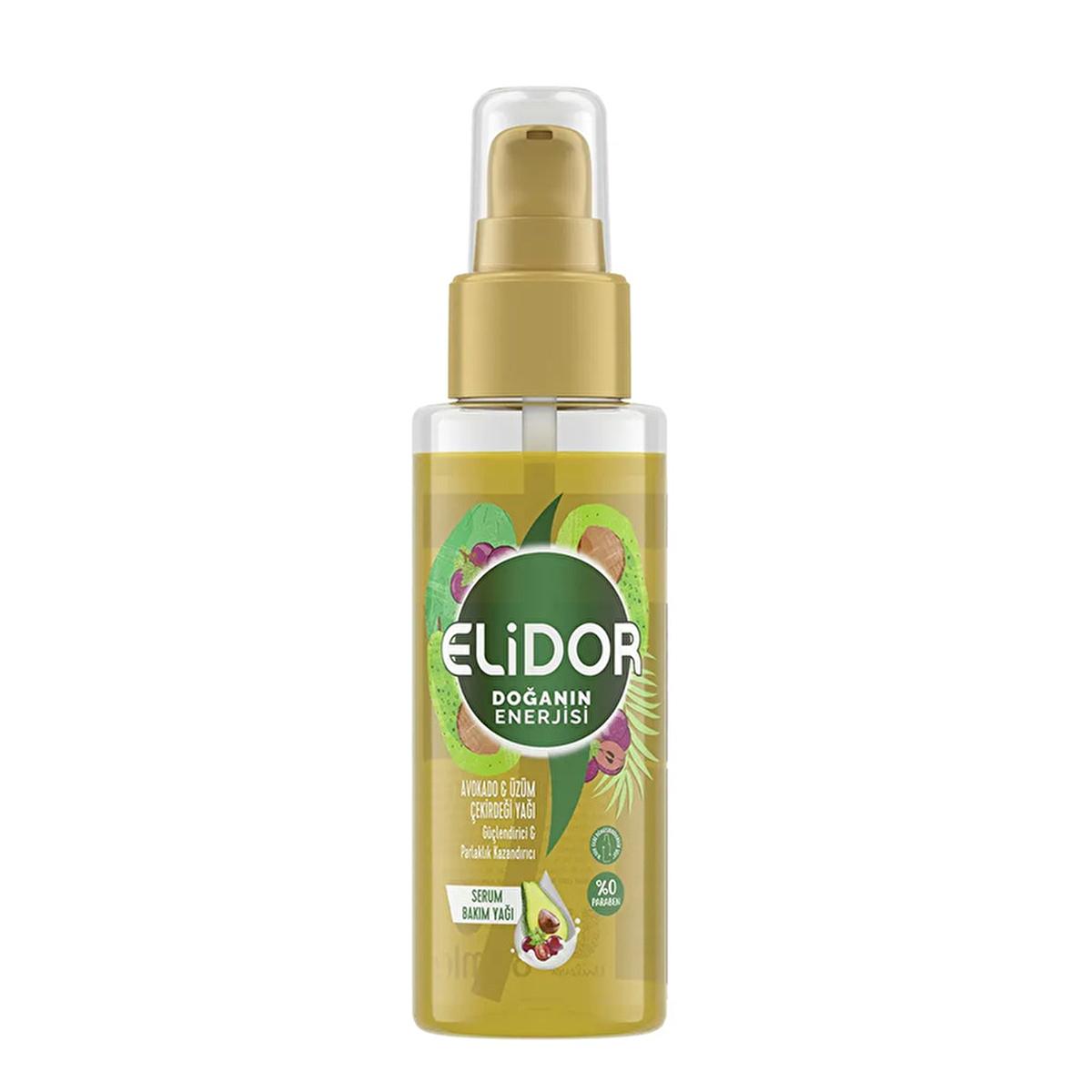 Elidor Avocado & Grape Seed Oil Hair Serum: Shine & Strength - Paraben Free, Lightweight Natural Hair Oil by Beauty Care Bag