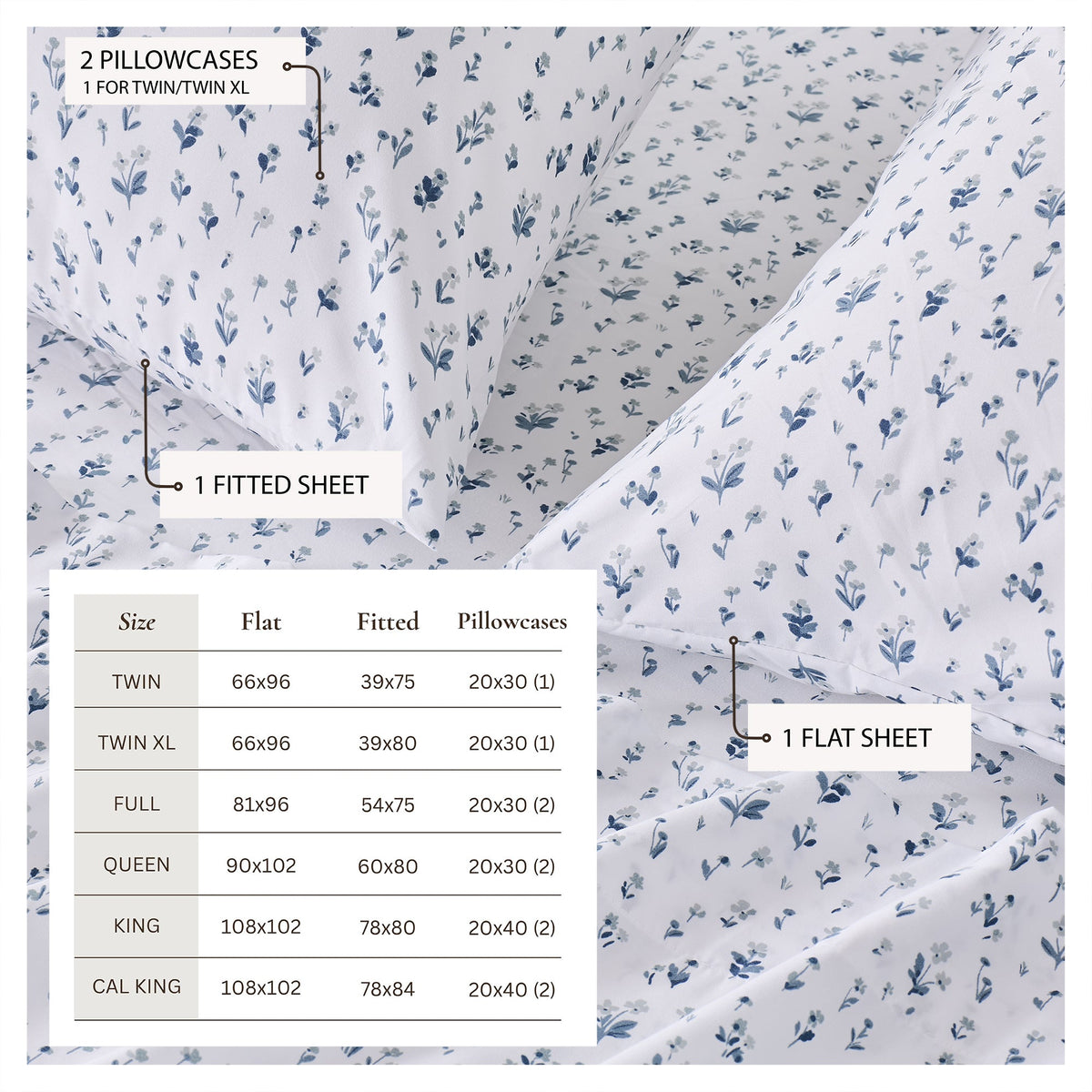 Watercolor Floral Sheet Set - Delia Collection by Great Bay Home