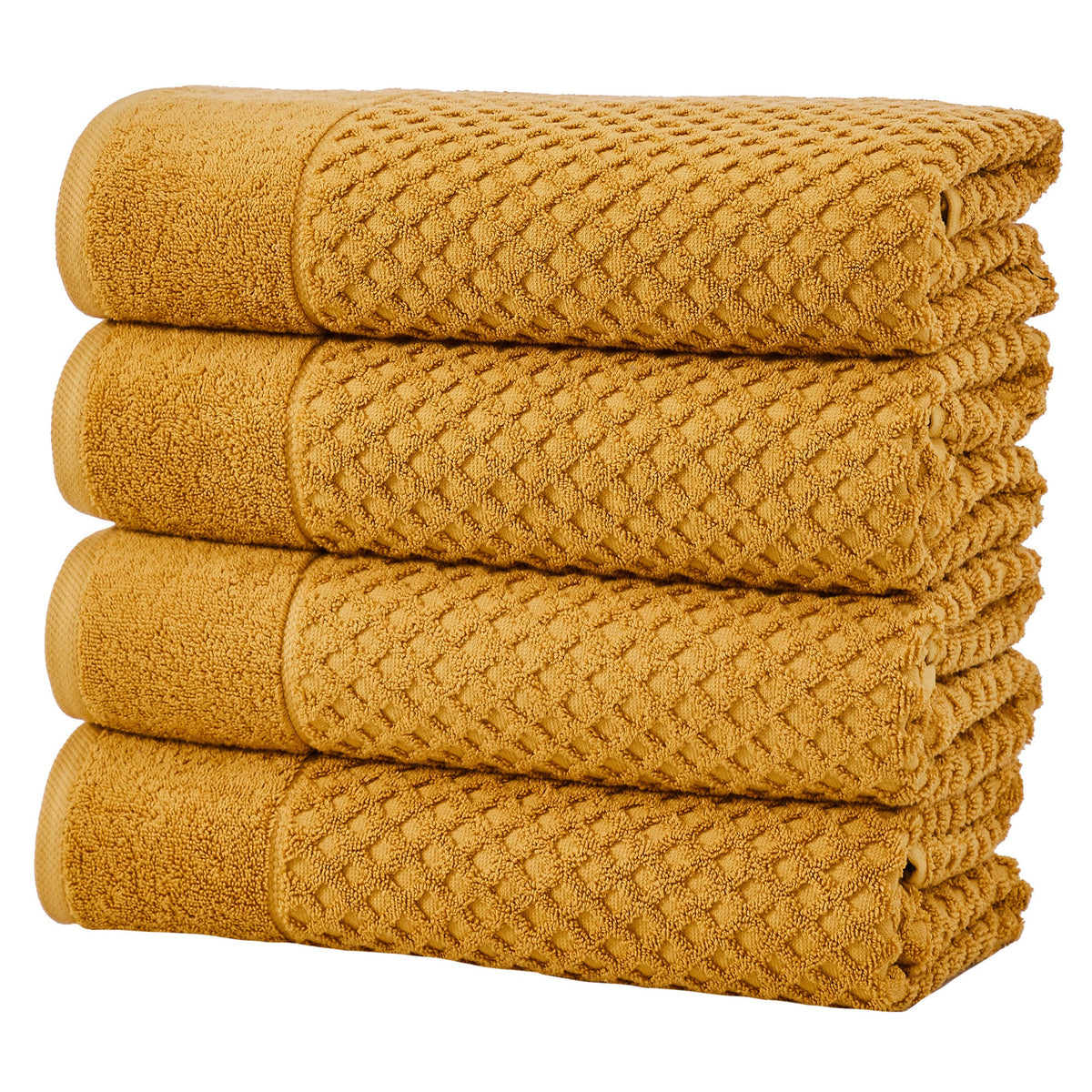 Cotton Diamond Waffle Weave Bath Towel Set - Grayson Collection by Great Bay Home