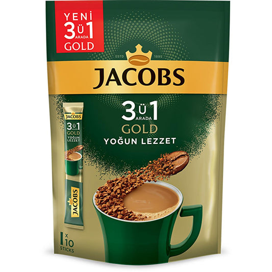 Jacobs 3-in-1 instant coffee mix, box of 10 sachets x 18g