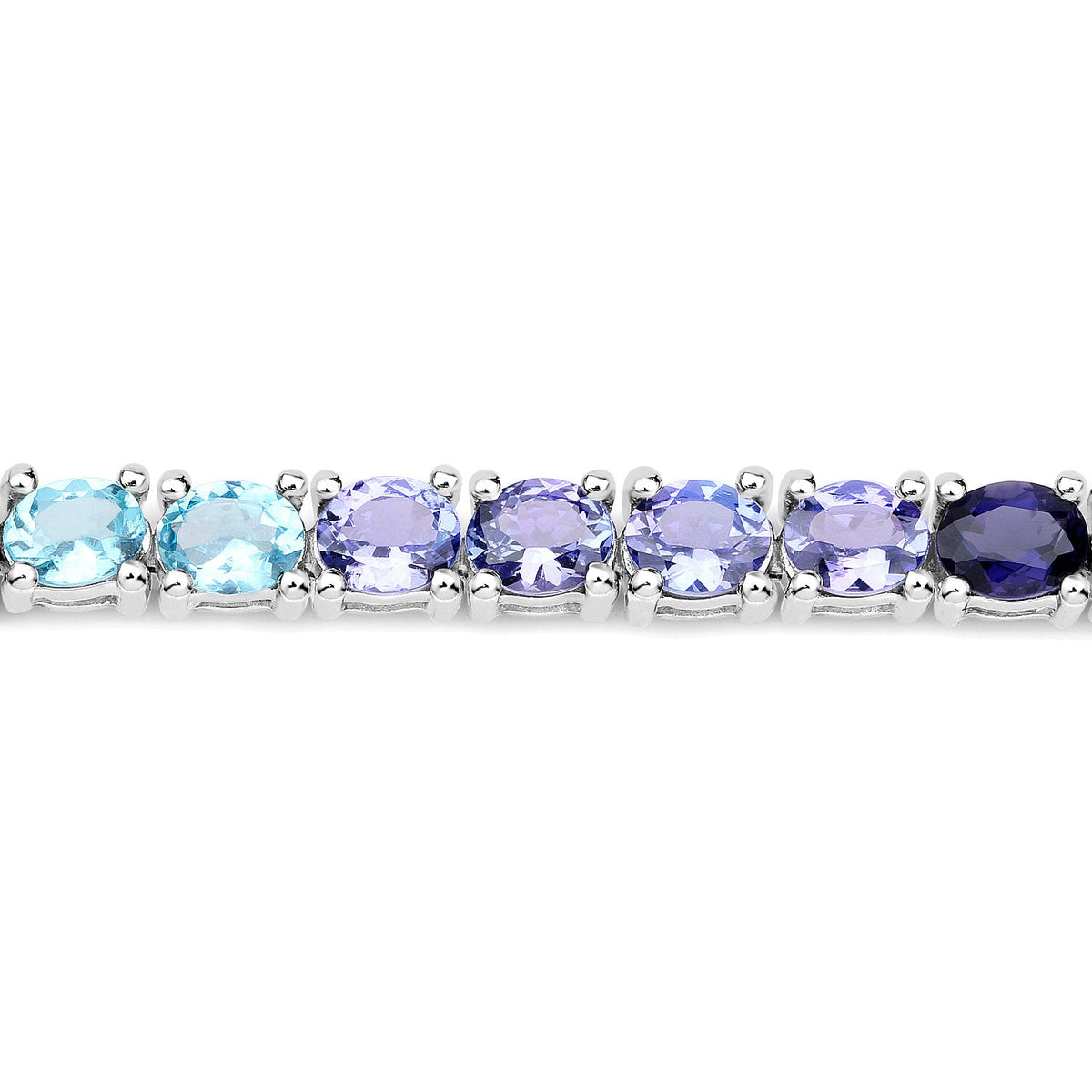 12.04 ct multi gemstone sterling silver bracelet, Avera Group, view 2