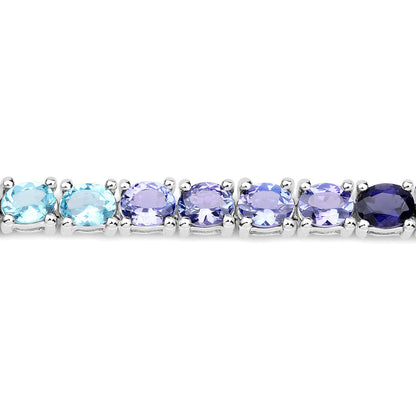 12.04 ct multi gemstone sterling silver bracelet, Avera Group, view 2