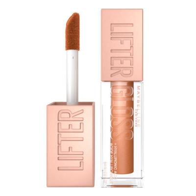 Maybelline New York Lifter Gloss - Moisturizing Lip Gloss with Hyaluronic Acid, Gold Shade by Beauty Care Bag