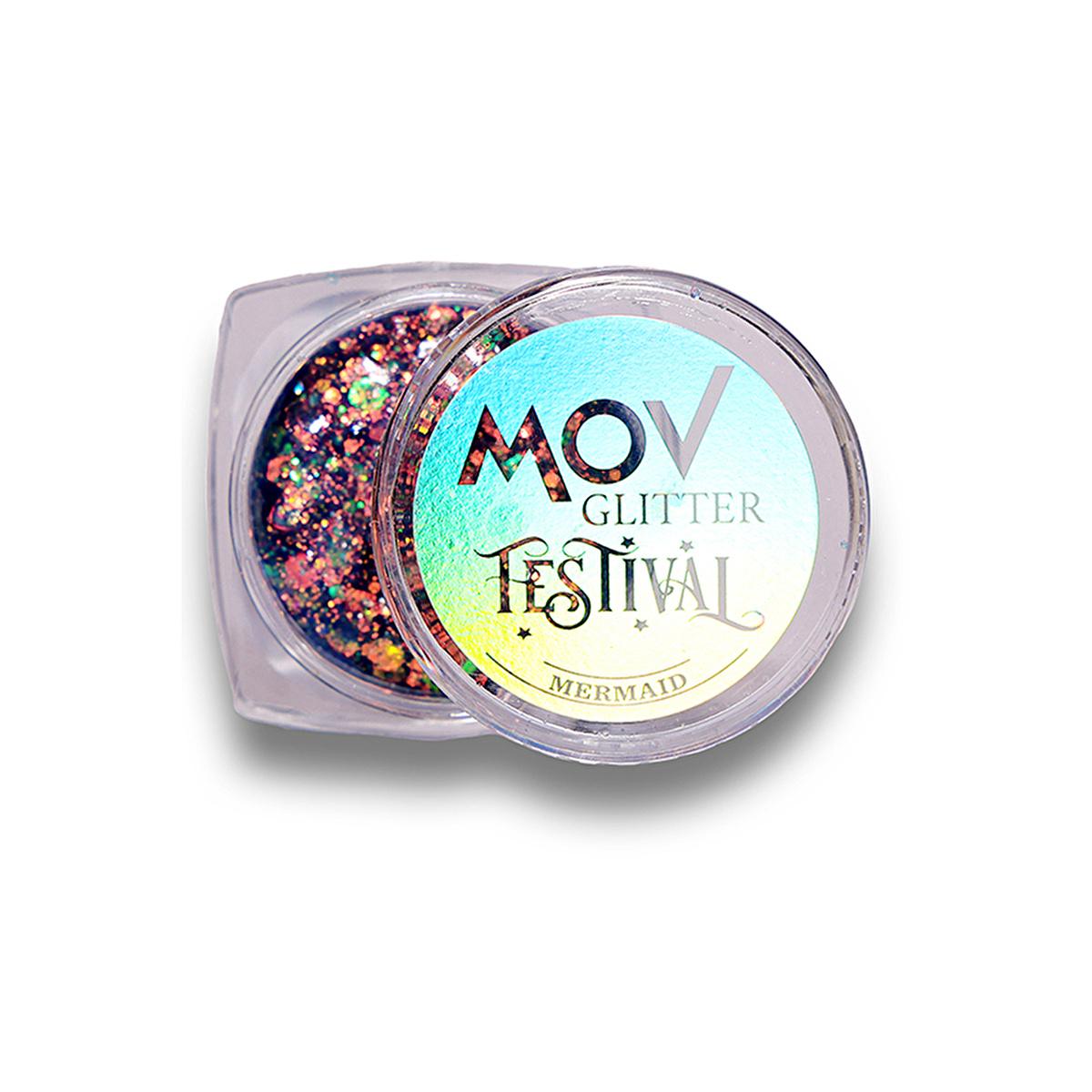 Mov Glitter Cream Makeup Festival No:11 Mermaid - Moisturizing, Multi-Purpose Face Product for Trendy Makeup Looks by Beauty Care Bag