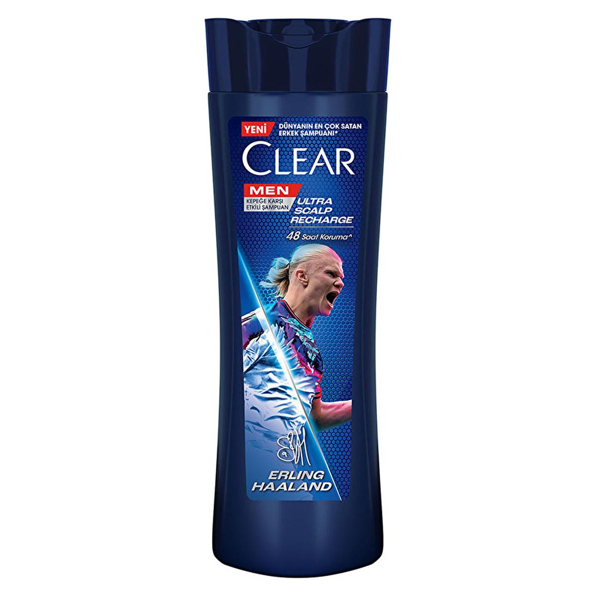 Clear Men Erling Haaland Lemon Shampoo: 48-Hour Dandruff Protection for Oily Scalp - Scalp Recharge & Refreshing Sensation by Beauty Care Bag