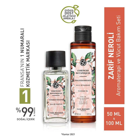 Zarif neroli aromatherapy and body care gift set with eau de parfum and body oil