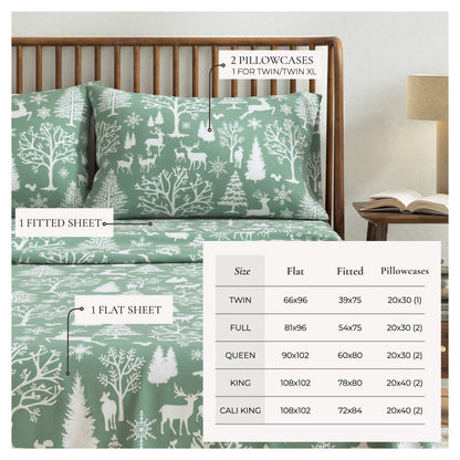 Turkish Cotton Flannel Sheet - Lakeview Collection by Great Bay Home