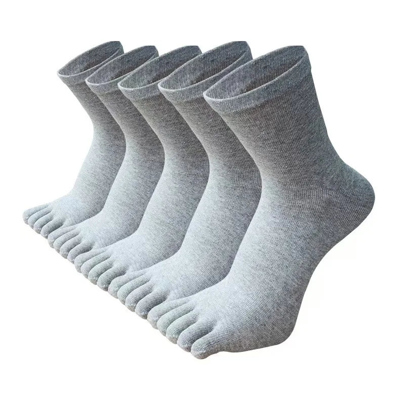 Five-toe cotton ankle socks, 5 pairs, by Torqelo.com, view 5