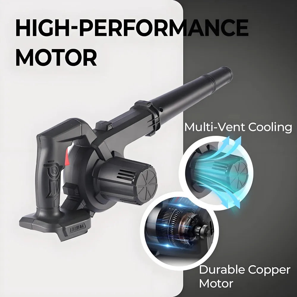 Cordless 2 in 1 Air Blower & Vacuum Cleaner, Leaf Dust Collector for Car, Computer, Garden, Compatible with Makita 18V/21V by Torqelo.com
