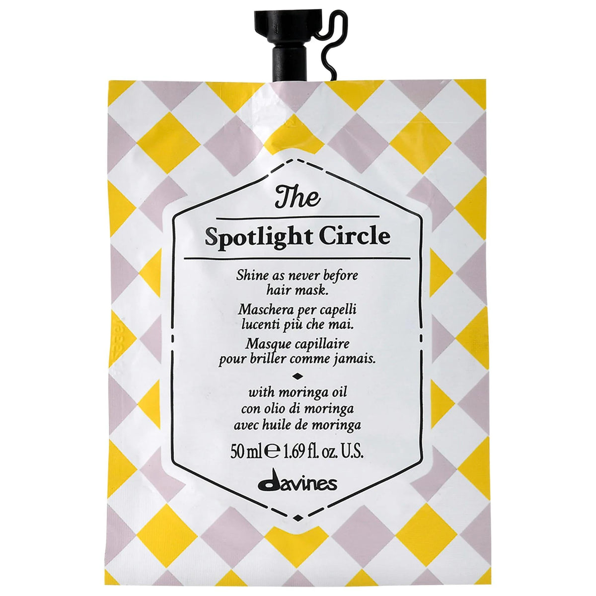 The Spotlight Circle Hair Mask for Shiny Hair - Vegan, Shine-Enhancing, Hydrating Treatment for Dry, Medium to Thick Hair by Beauty Care Bag
