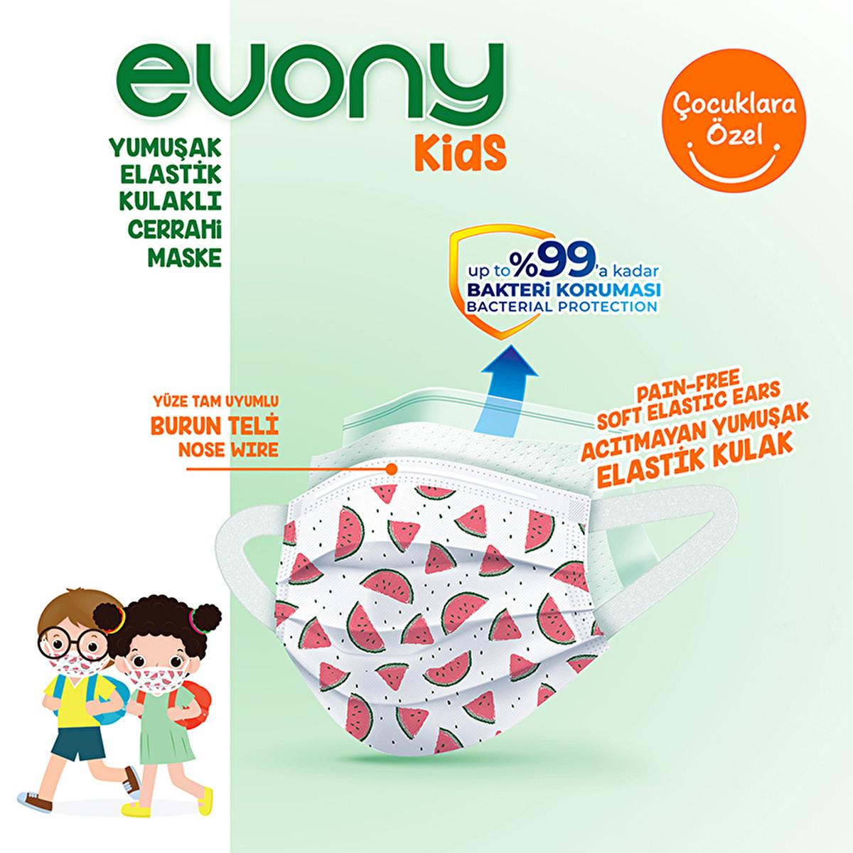 Evony Children's Face Mask: 10-Pack - TSE Certified, Soft, Comfortable, & Allergy-Free Kids Face Masks for Reliable Respiratory Protection by Beauty Care Bag