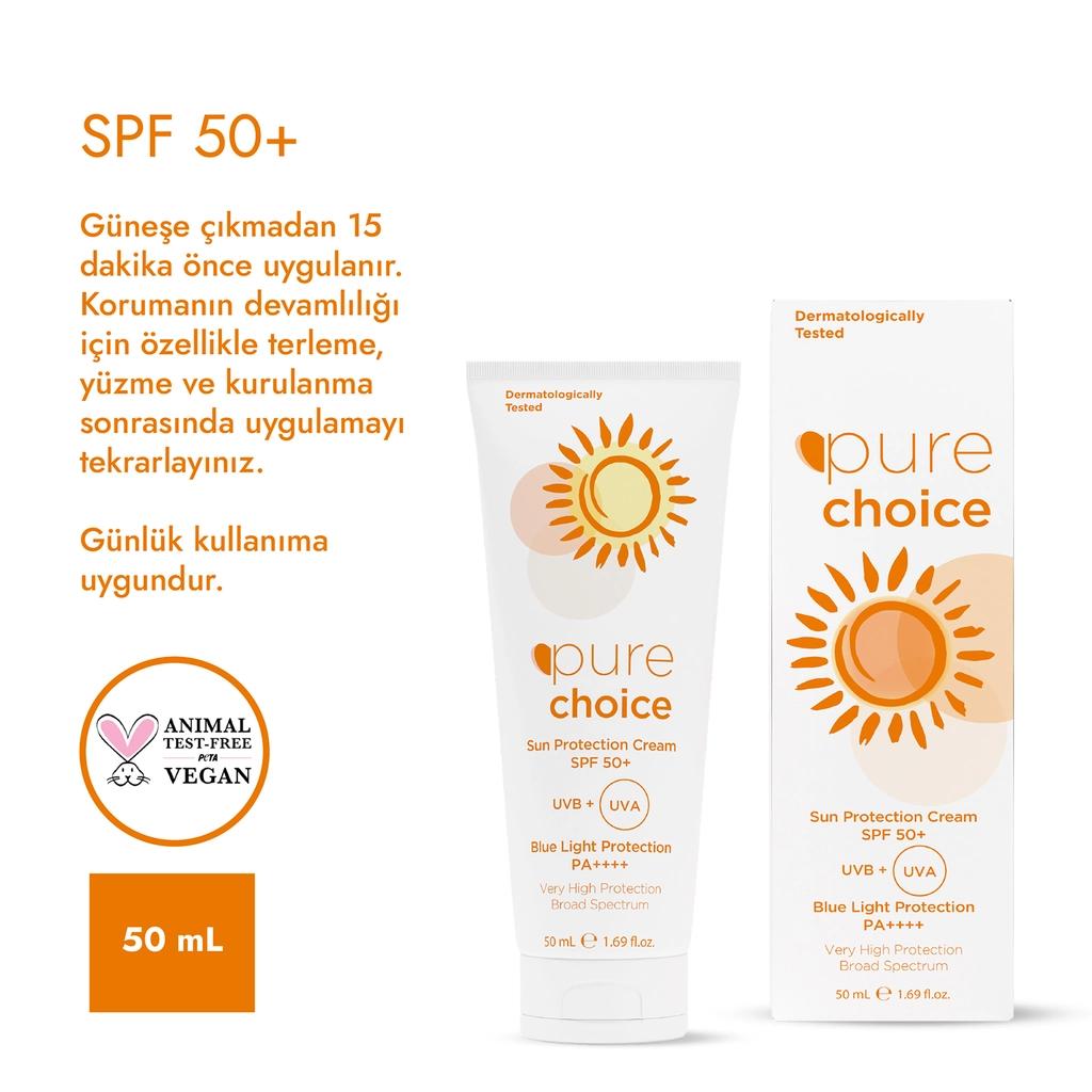 Pure Choice SPF 50+ Sunscreen Cream for Daily Protection 50ml by Beauty Care Bag
