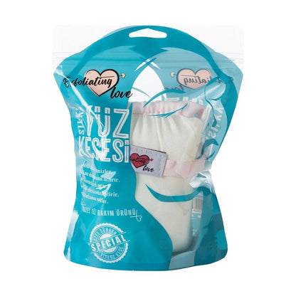 Exfoliating Love Silky Facial Mitt with Sponge by Beauty Care Bag