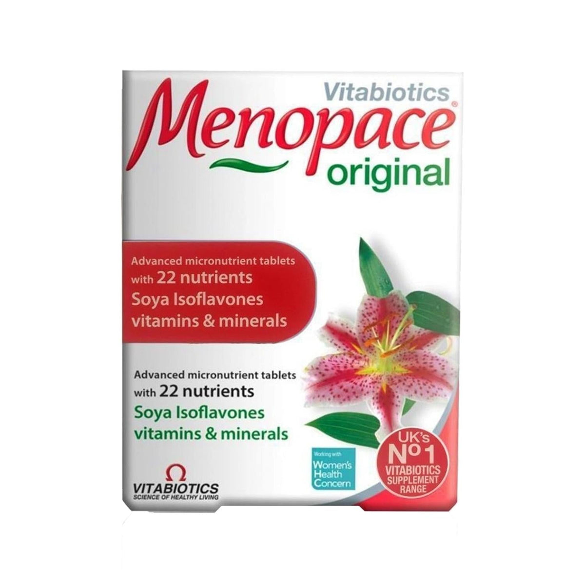 Vitabiotics Menopace Original Multivitamin for Menopause - Women's Health Supplement, 30 Tablets by Beauty Care Bag