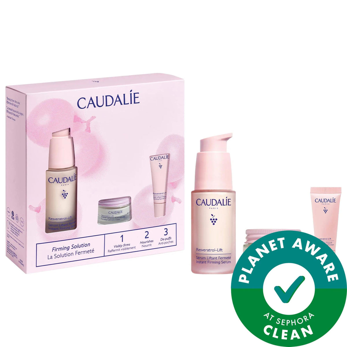 Caudalie Resveratrol-Lift three-step firming skincare routine set