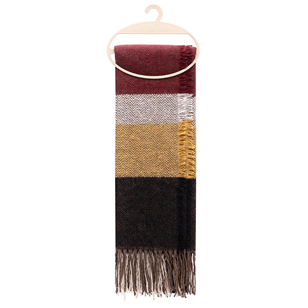 Eklips Burgundy and Black Scarf for Stylish Warmth - Soft, Versatile Winter Accessory by Beauty Care Bag