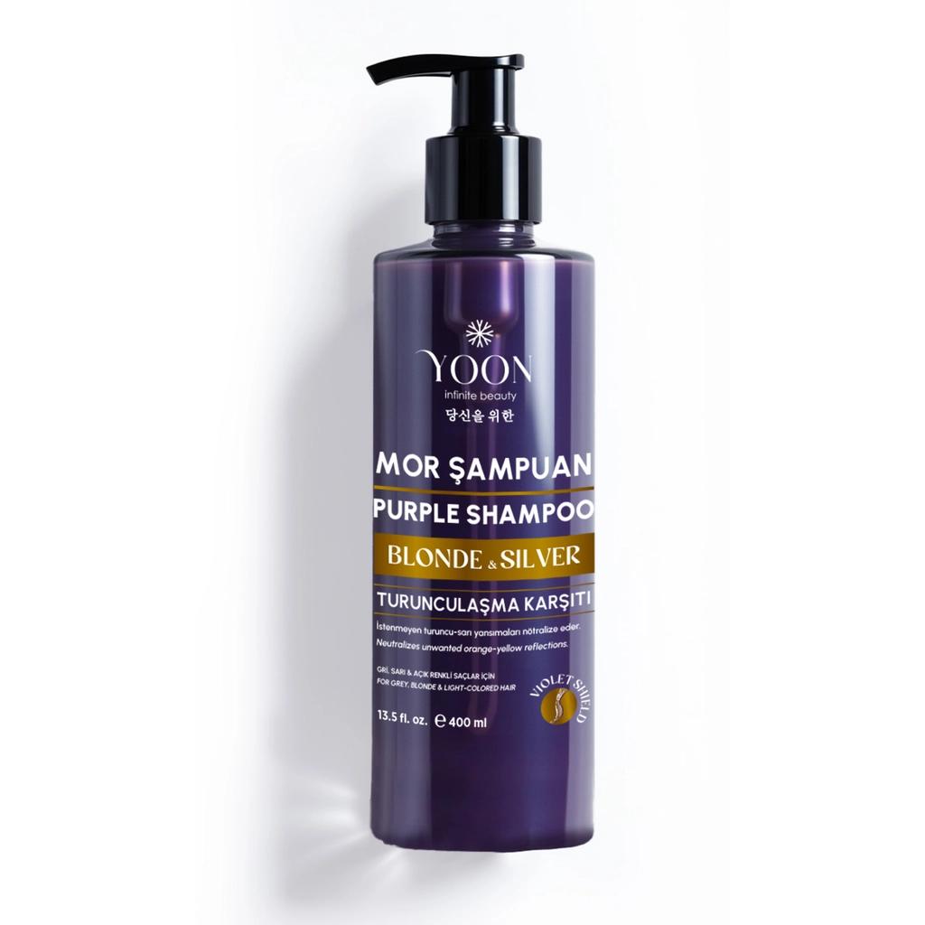 Yoon Anti-Brassiness Purple Shampoo for Blonde Hair 400 ml by Beauty Care Bag
