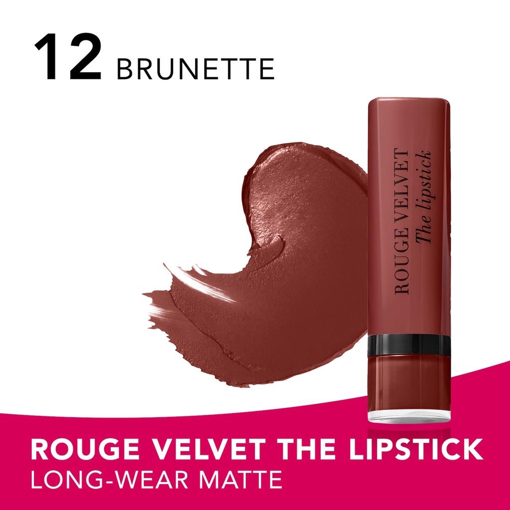 Bourjois Rouge Velvet Lipstick 12 Brunette 2.4g by Beauty Care Bag