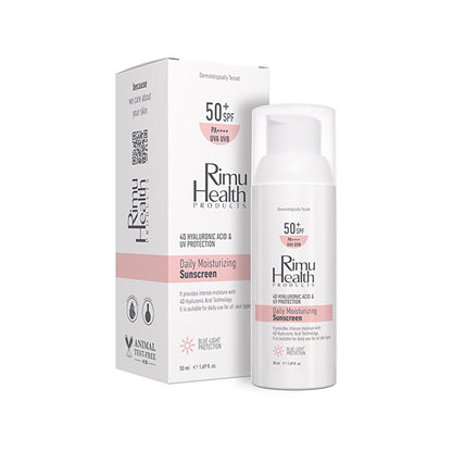 Rimu Health Hyaluronic Acid Daily Sunscreen - SPF UVA/UVB Protection, Lightweight, Moisturizing, Sensitive Skin - 50ml by Beauty Care Bag