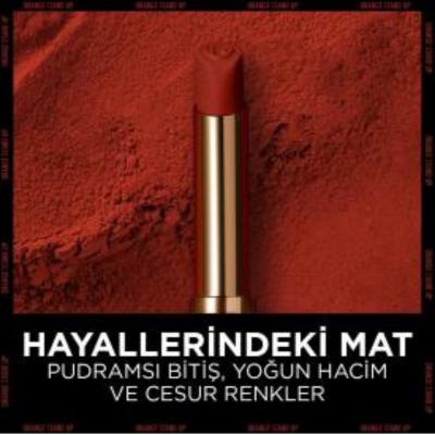 Loreal Paris Color Riche: Volumizing Matte Lipstick with Hyaluronic Acid - Intense Long Lasting Orange Color by Beauty Care Bag