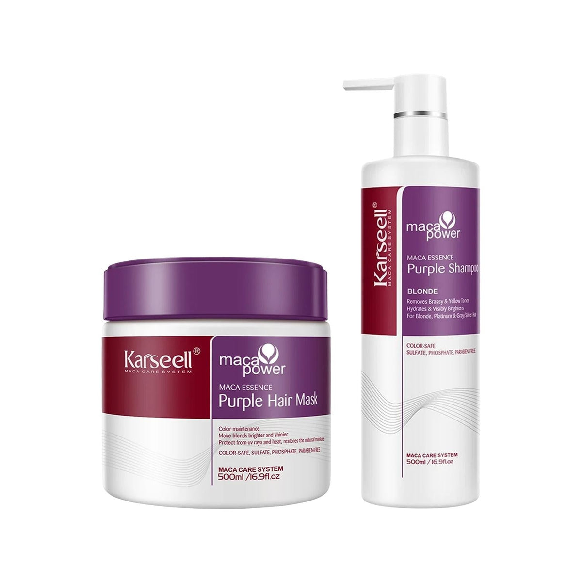 Karseell Maca Essence Color Correcting Purple Hair Mask 500 ml by Beauty Care Bag