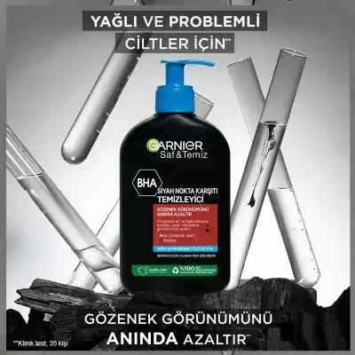 Garnier Charcoal Face Wash - 3-in-1 Blackhead Removal Facial Gel with Salicylic Acid, 8.45 fl oz by Beauty Care Bag