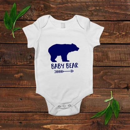 Baby Bear Bodysuit - Blue Gift for Baby Boys - Cute One-Piece Outfit by Joyful Moose