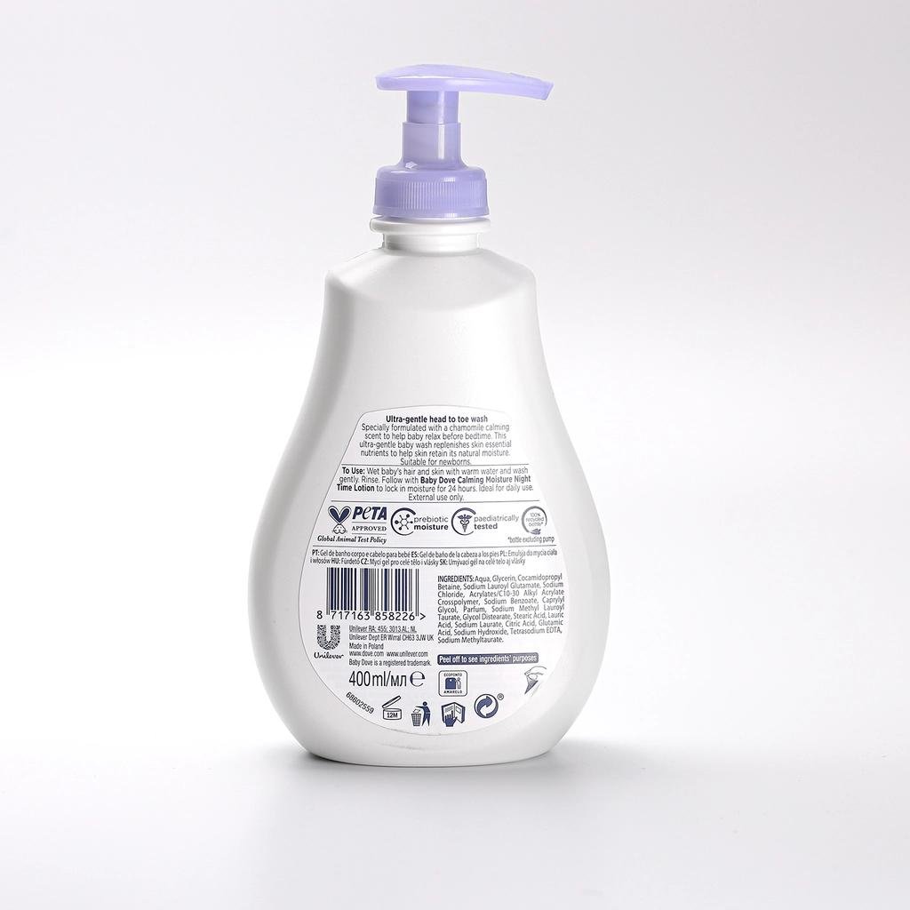Baby Dove Calming Baby Wash & Shampoo with Chamomile 400 mlBody CareTorqelo.com