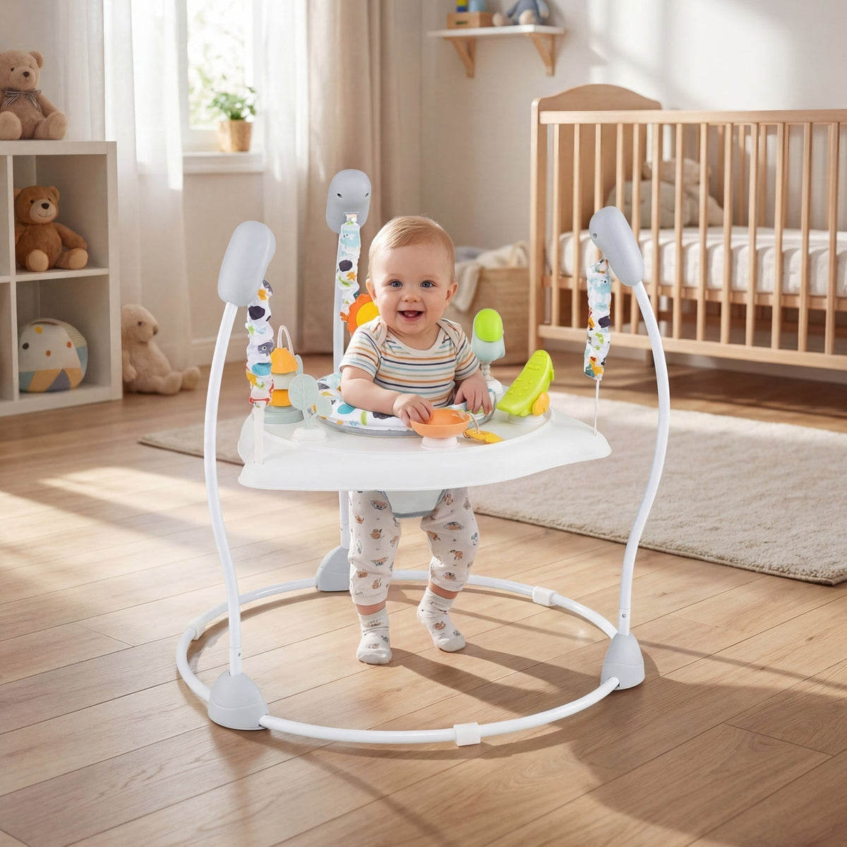 Baby Jump and Play Activity Center with Rotatable Seat and Interactive ToysTorqelo.com