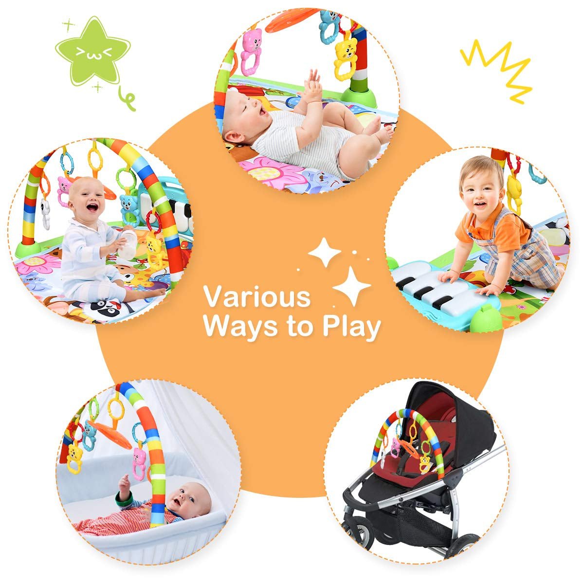 Baby Kick and Play Piano Gym Activity Play MatTorqelo.com