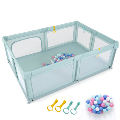 Baby Playpen with 50 Ocean Balls and Breathable MeshBaby PlaypenTorqelo.com