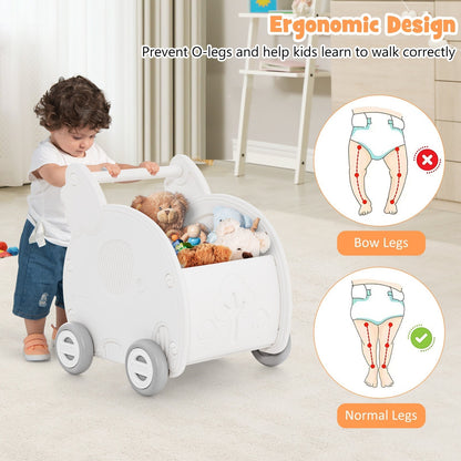 Baby Walker Push Toy with Handle for Boys Girls of 3+ Years Old-WhiteTorqelo.com