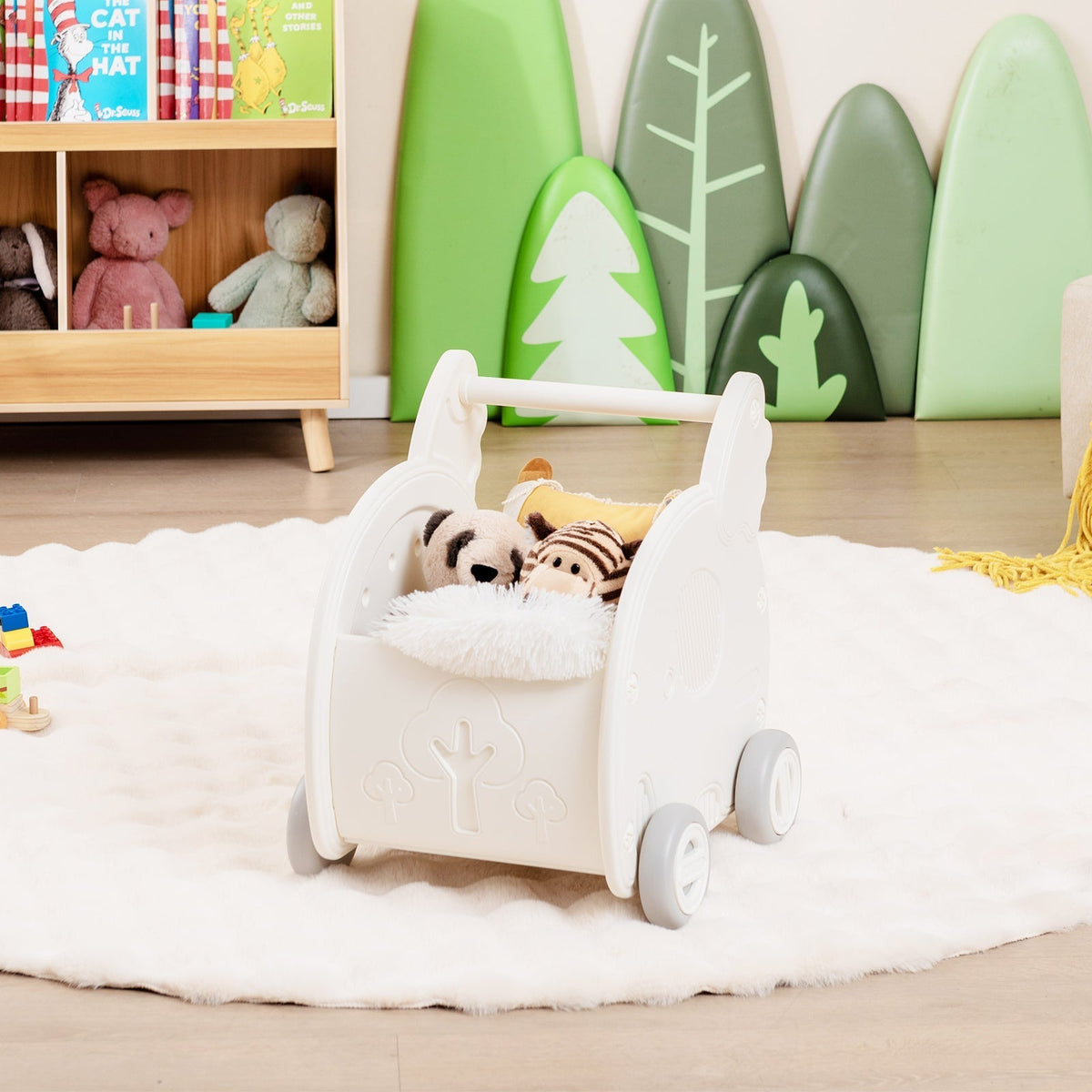 Baby Walker Push Toy with Handle for Boys Girls of 3+ Years Old-WhiteTorqelo.com