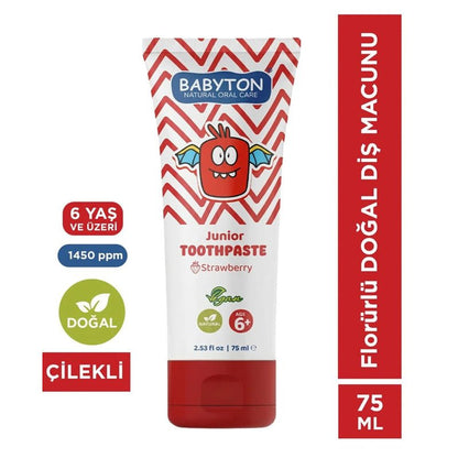 Babyton Junior Strawberry Toothpaste for Ages 6+ 75 mlOral CareTorqelo.com