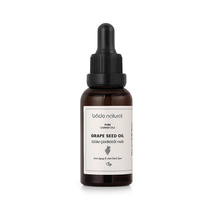 Bade Natural 100% Pure Grape Seed Oil for Balanced Skin 30 ml by Beauty Care Bag