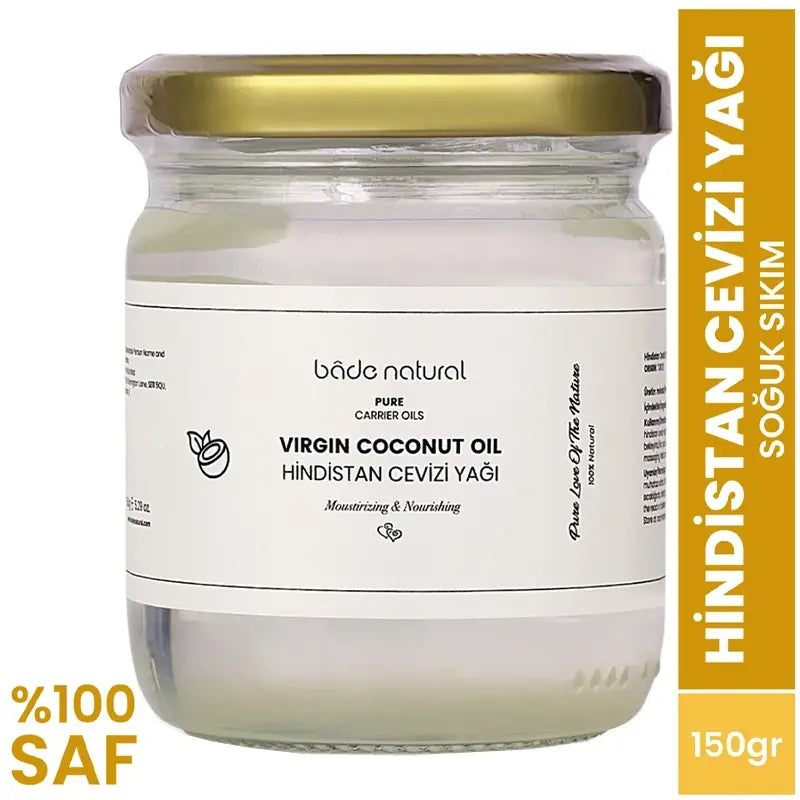 Bade Natural 100% Cold-Pressed Coconut Oil for Hair & Skin 150g by Beauty Care Bag