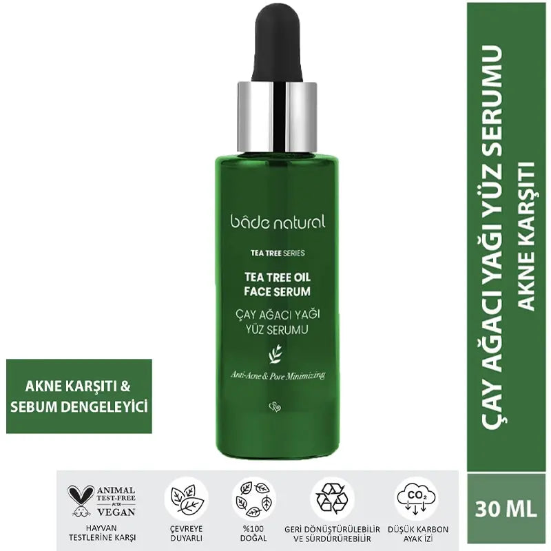 Bade Natural Tea Tree Oil Face Serum for Oily Skin 30ml by Beauty Care Bag