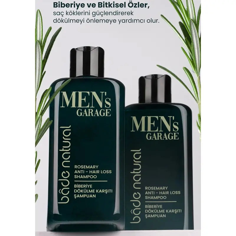 Bade Natural Men's Garage Rosemary Hair Strengthening Shampoo 300ml by Beauty Care Bag