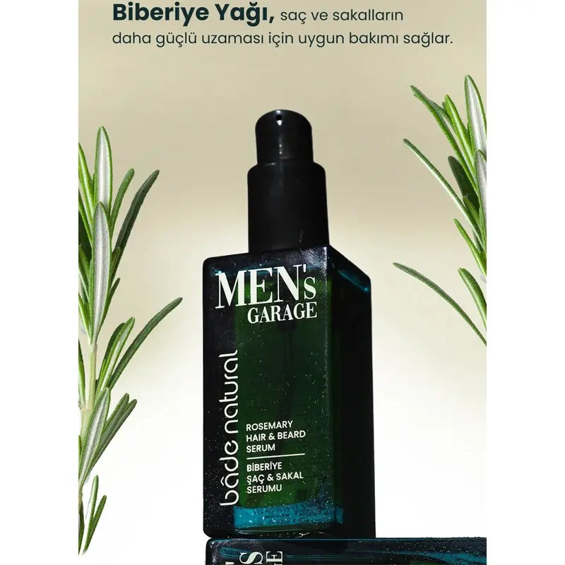 Bade Natural Men's Garage Rosemary Hair & Beard Serum 50ml by Beauty Care Bag