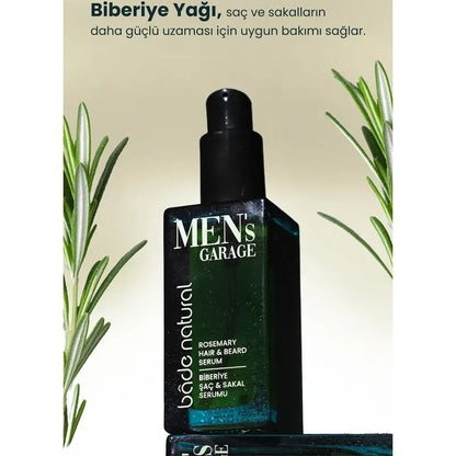 Bade Natural Men's Garage Rosemary Hair & Beard Serum 50ml by Beauty Care Bag