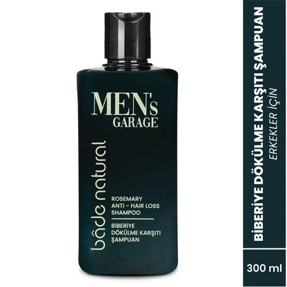 Bade Natural Men's Garage Rosemary Hair Strengthening Shampoo 300ml by Beauty Care Bag