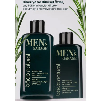 Bade Natural Men's Garage Rosemary Hair Strengthening Shampoo 300ml by Beauty Care Bag
