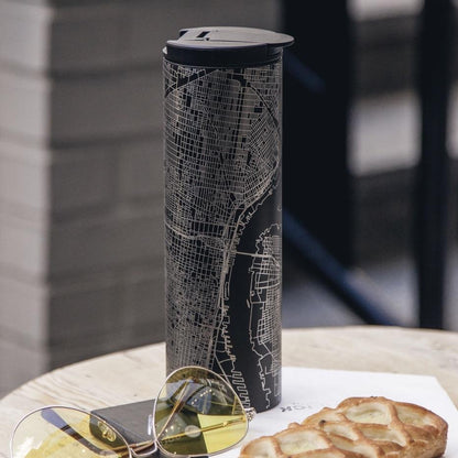 Bakersfield - California Map Tumbler in Matte Black by Cyan Castor