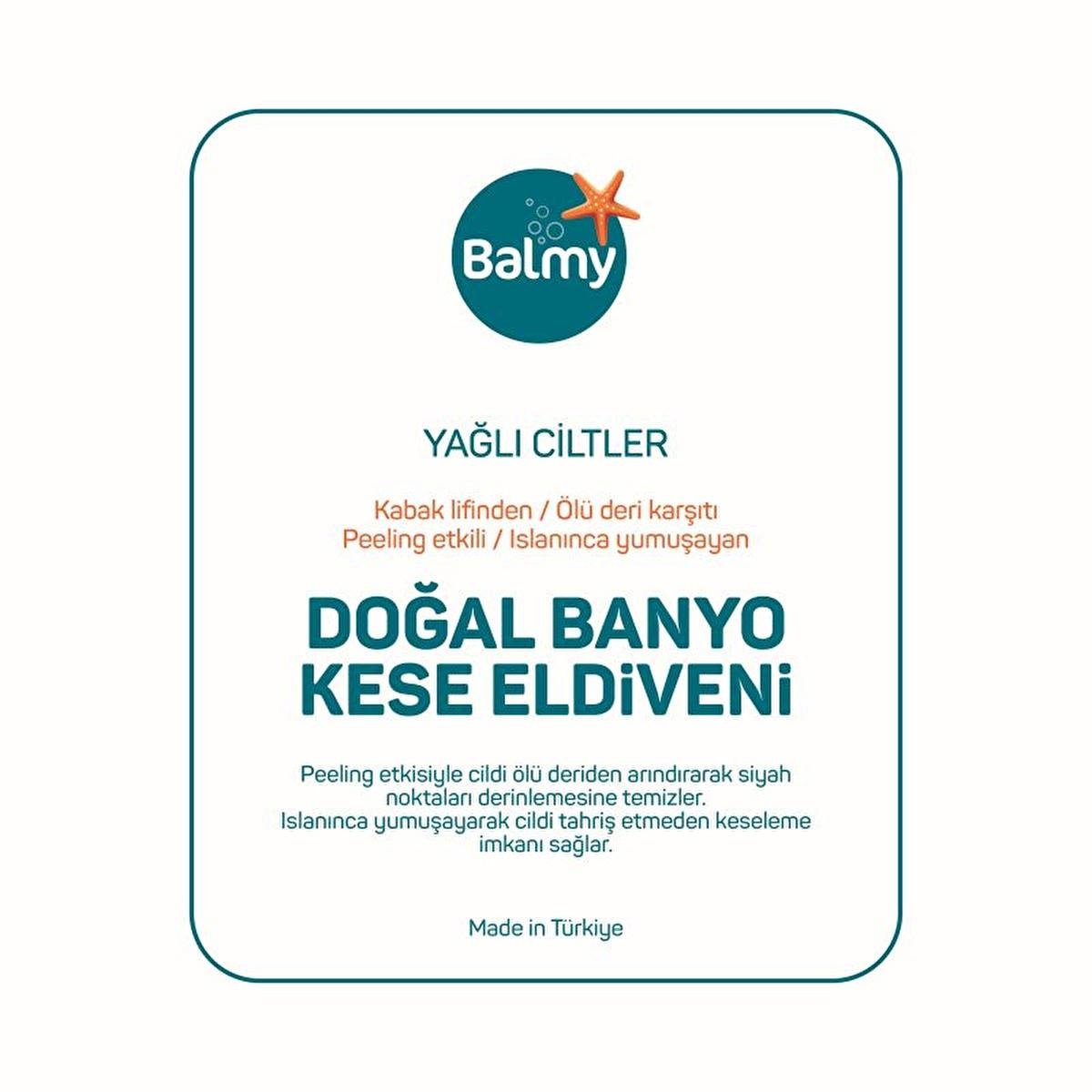 Balmy Exfoliating Bath Glove - Natural Loofah & Cotton, Exfoliates & Renews Skin, Turkish Bath Glove for Oily SkinExfoliatorTorqelo.com
