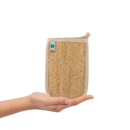 Balmy Exfoliating Bath Glove - Natural Loofah & Cotton, Exfoliates & Renews Skin, Turkish Bath Glove for Oily SkinExfoliatorTorqelo.com