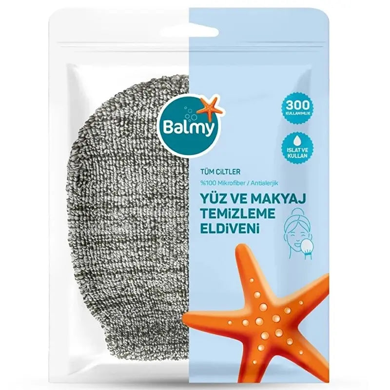 Balmy Face & Makeup Cleansing Glove for Gentle Exfoliation by Beauty Care Bag