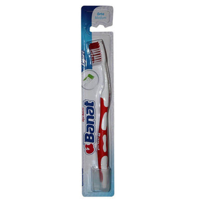 Banat Figure Medium Toothbrush for Daily Oral Care 1 Count by Beauty Care Bag