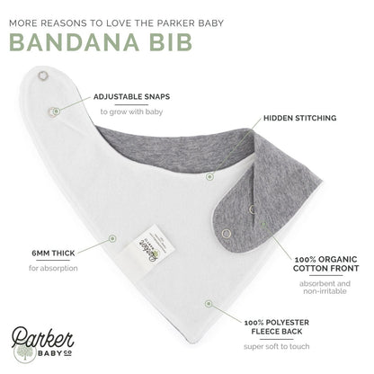 Clay Bandana Bib Set (8 pack) by Parker Baby Co.