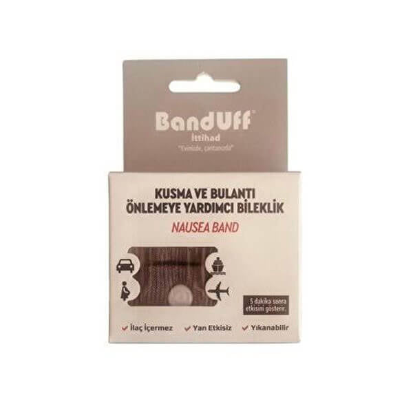 Banduff Nausea Relief Wristband for Adults in Grey by Beauty Care Bag