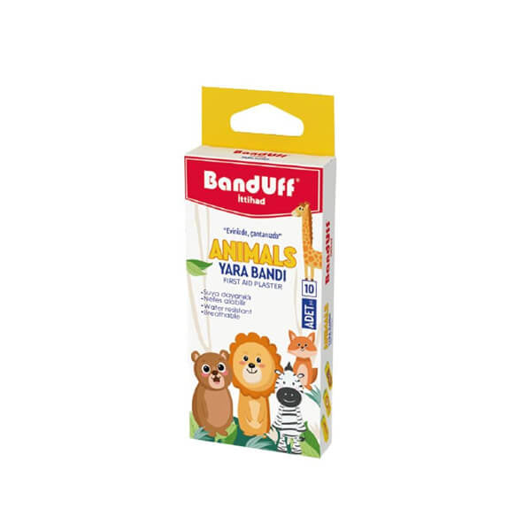 Banduff Animal Print Adhesive Bandages for Kids 10 Count by Beauty Care Bag